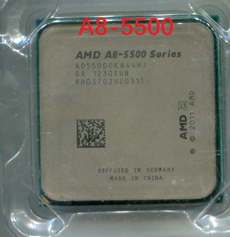AMD A8-5500 socket FM2 quad core CPU AD5500OKA44HJ 3.2 GHz Trinity HD 7560D GPU - Image 1 of 4