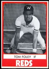 Tom Foley Minor League Rookie Card 1980 Waterbury Reds TCMA #19 