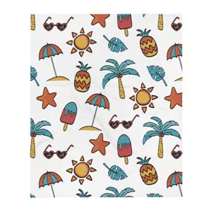 Fun in the Sun Summer Time Beach House Throw Blanket Pool Accessories - Picture 1 of 1