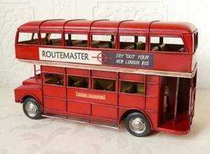 Englischer Bus Routemaster Blechmodell Modellauto Nostalgiespielzeug Oldtimer - Bild 1 von 3
