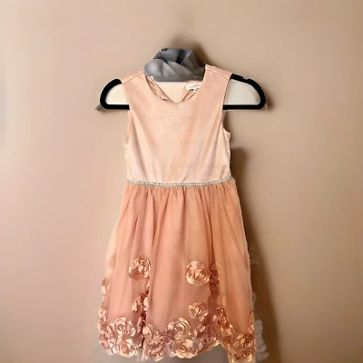 Kids Girls Princess Tutu Dress–Beige Tulle Party Dress, Casual Birthday ,Size7/8 - Image 1 of 4