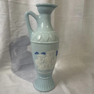VTG 1961 Jim Beam Blue Grecian Urn Plato Socrates Aristotle Decanter Bottle Jar - Picture 1 of 11