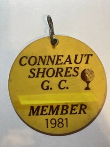 Conneaut, Ohio 1981 Conneaut Shores Golf Club Member Tag And Pencil - Picture 1 of 3