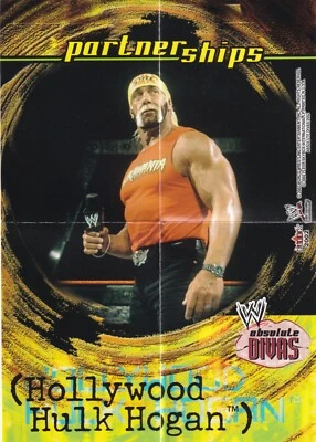 Hollywood Hulk Hogan 2002 Fleer WWE Absolute Divas 5x7 Mini-Posters Card Legend - Image 1 of 4