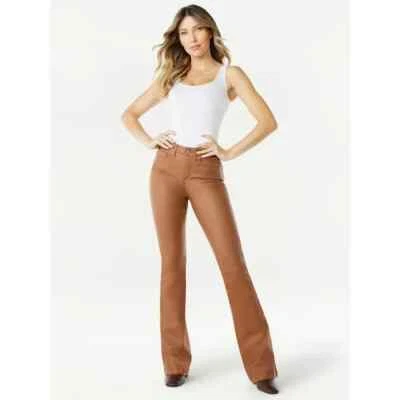 SOFIA VERGARA - VARIOUS SIZES -Melisa High-Rise Faux Leather Flare Pants - NEW! - Image 1 of 4