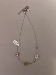 Neu mit Etikett Lia Sophia Gänseblümchen Station Blumen Emaille Perlen Halskette 15 Zoll - Bild 1 von 5