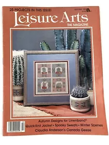 Leisure Arts The Magazine October 1988 Southwest Crafts CrossStitch Crochet Knit - Imagen 1 de 12