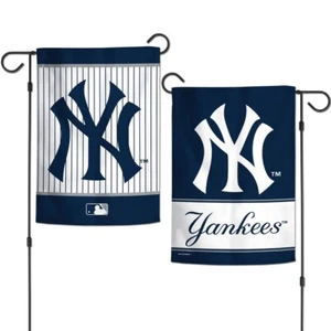 NEW YORK YANKEES LOGO 12"X18" 2-SIDED GARDEN FLAG NEW WINCRAFT 👀 - Picture 1 of 1
