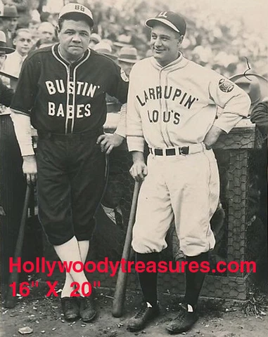 NY Yankees~Photo~Babe Ruth~Lou Gehrig~Poster~16" x 20" Cover