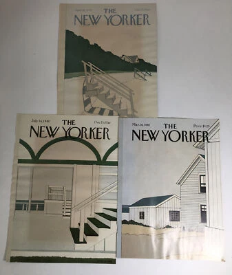 The New Yorker Cover Magazine By Gretchen Dow Simpson 1979 1980 1981 Covers Only - Image 1 of 4
