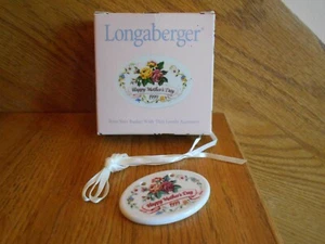 Longaberger Mother's Day 1999 Tie-On Pottery oval roses border *free shipping!* - Picture 1 of 5