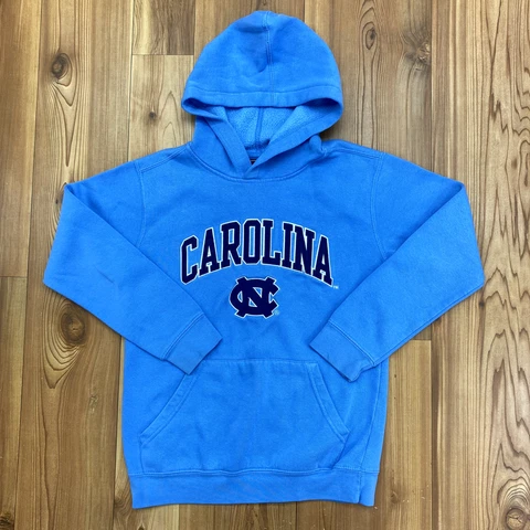 Genuine Stuff Blue North Carolina Tarheels Ring Spun Hooded Sweatshirt YOUTH S 8 Cover