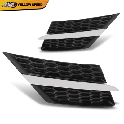 Front Grille Bumper Black Chrome Fit For 2013-2015 Toyota RAV4 Left & Right Side - Image 1 of 4