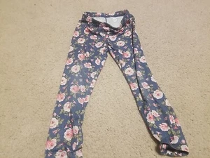 Wonder Nation Floral Flower Print Leggings Girls Size 4/5 - Picture 1 of 5