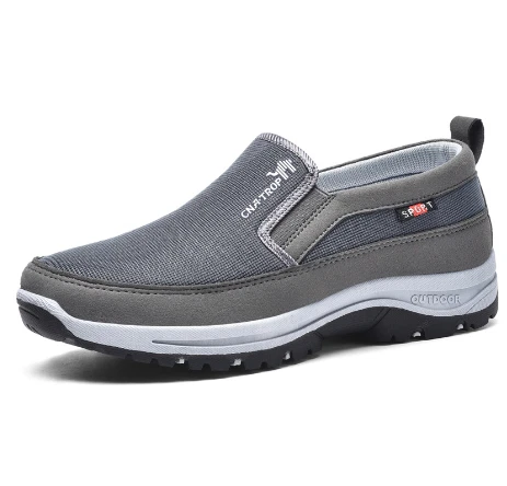 Breathable Comfortable  Fleece Slip On  Mens Black Sneakers Casual Shoes - Image 1 of 1
