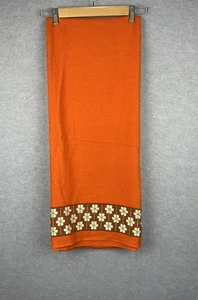 Vintage Table Cloth Cotton Burnt Orange Rectangle Hippy Boho Approx 2.35m x 1.5m - Bild 1 von 6