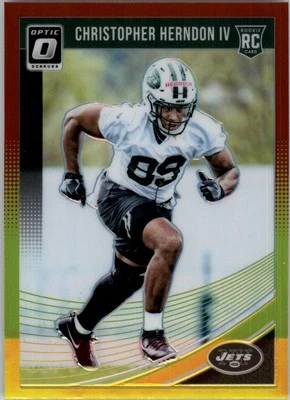 2018 Donruss Optic Red and Yellow #134 Christopher Herndon IV - FB - Image 1 of 2