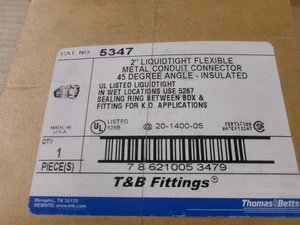New Thomas & Betts 5347 2" Liquid Tight Flexible Metal Conduit Connector AK - Picture 1 of 4