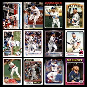 Justin Turner Lot 12 Different Baseball Cards 2019-2024 Dodgers/Red Sox/TOR/SEA - Picture 1 of 14