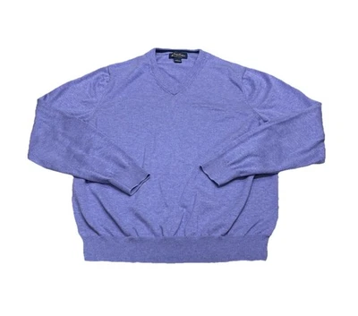 Brooks Brothers V-Neck Sweater Large 100% Supima Cotton Lavender Men’s Size L. - Image 1 of 4