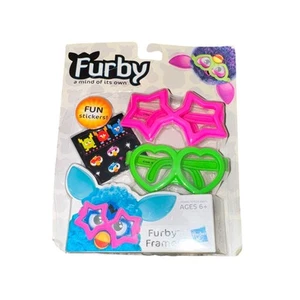 Furby Frames Sunglasses Pink Stars Green Heart Stickers 2012 Hasbro New - Picture 1 of 5