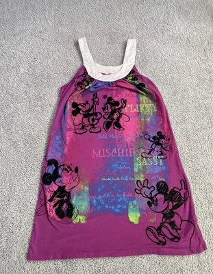 Disney Girls Summer Dress, Mickey Minnie Purple Size XL (15/17) - Image 1 of 4