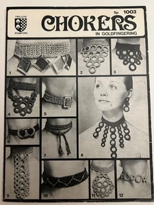 Crochet. Jewelry. Crochet Pattern. Vintage . Chokers in Goldfingering. Used - Picture 1 of 3