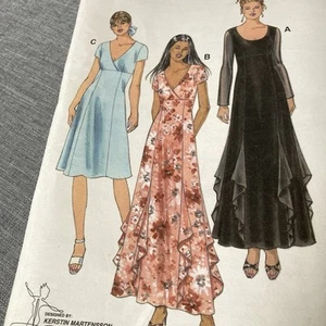 Vestido Kwik Costura Patrón 3307 Misses Ajustado Cintura Imperio Volantes Talla XS S M L XL - Imagen 1 de 4