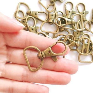 20Pcs Antique Brass 360° Metal Swivel Trigger Snap Hooks Lobster Claw Clasps,... - Picture 1 of 7