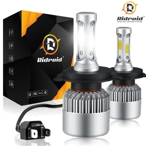 2x H4 9003 HB2 Super Bright COB LED Headlight Kit High Low Beam Bulb White 6000K - Picture 1 of 12