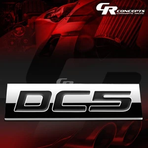 CAR 3M TAPE ON METAL EMBLEM DECAL LOGO TRIM BADGE POLISHED BLACK LETTERING DC5 - Bild 1 von 3