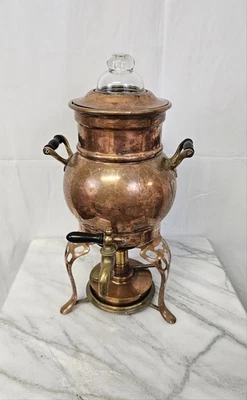 Antique Landers Frary & Clark Universal 1906 Copper Brass Coffee Percolator - Image 1 of 4
