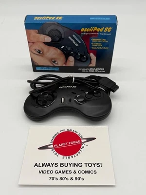AsciiPad SG Controller w/ Box for Sega Genesis Ascii Pad Gamepad Game Pad Works - Image 1 of 2