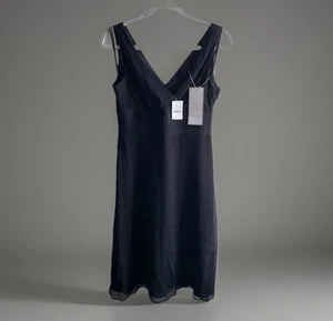 J. Crew Special Occasion Cocktail Dress SILK Black Size 6P 6 Petite NWT - Picture 1 of 13