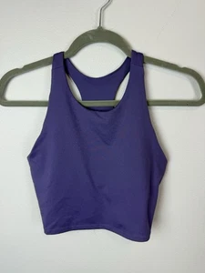DSG Girls' Performance Ribbed Shelf Bra Tank Top Electric Violet DAG12109R XL 16 - Picture 1 of 5