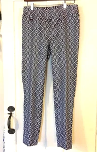 NEW WOT Lisette LRG Montreal Womens Stretch Pants Pull On Blue Straight Leg - Picture 1 of 4