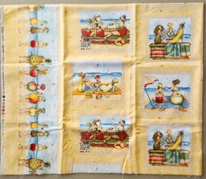 Obstunterteil Damen Stoff Quadrate von Mary Stewart gelb 1520 1 Yard x 44" OOP - Bild 1 von 7
