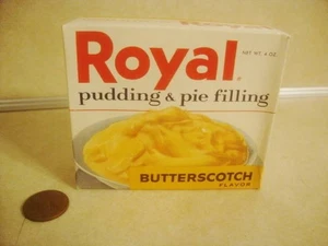 NOS Vintage Royal BUTTERSCOTCH Pudding Pie Filling Unopened Box Collectilbe! - Picture 1 of 4