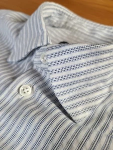 Camisa Giorgio Armani Mainline a Rayas Cuello Abotonado Hecha en Italia - Imagen 1 de 4