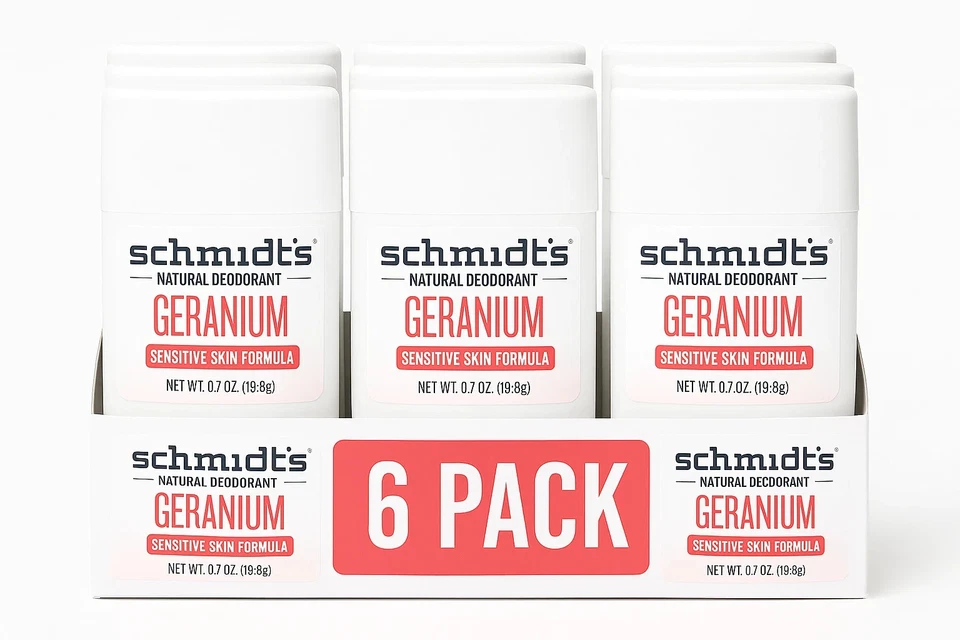 6 Schmidt's FLOR DE GERÂNIO Desodorante Natural .70 TAMANHO VIAGEM Selado - Imagem 1 de 1