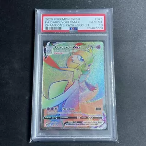 202 Pokemon Champion's Path Gardevoir VMAX Full Art Secret #76 - PSA 10 GEM MINT - Picture 1 of 2