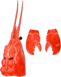 Hummermaske Garnelen Kostüm Krabbenkostüme Hummer Krabbe Krallen Handschuhe Hände Set  - Bild 1 von 5