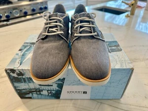 Sperry Men's Top Siders Boat Shoes Oxford Navy Size 10M - New NIB - Picture 1 of 9