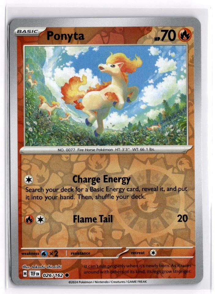Pokemon TCG Ponyta 026/162 Sv05: Temporal Forces Reverse Holo - Image 1 of 1