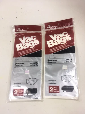 Pacote com 2 sacos de vácuo Homecare para Kenmore Canister nº 5023 5033 - Imagem 1 de 3