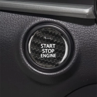 Роскошная наклейка из углеродного волокна на кнопку запуска автомобиля украшение для Mazda 3 2020 21 22  - Изображение 1 из 4