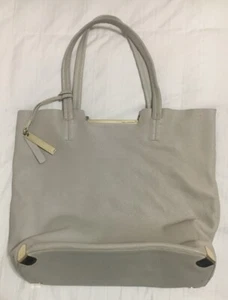 BORSA TOTE BAG VINCE CAMUTO OWEN IN PELLE AVORIO USATA - Foto 1 di 12
