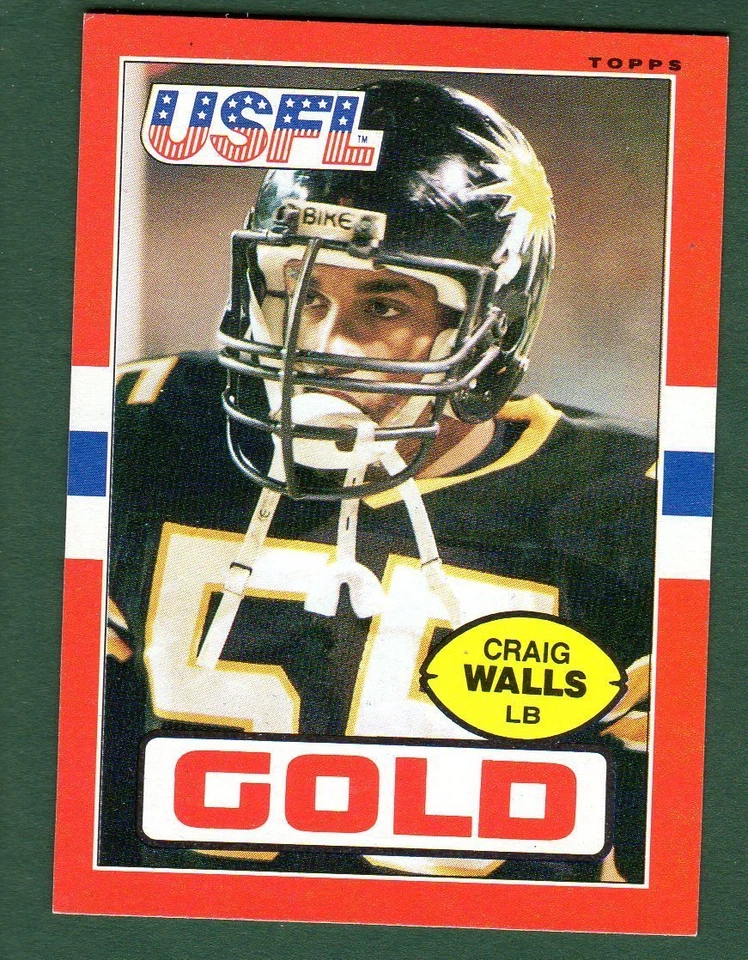 1985 TOPPS USFL #37 CRAIG WALLS NM - Image 1 of 1
