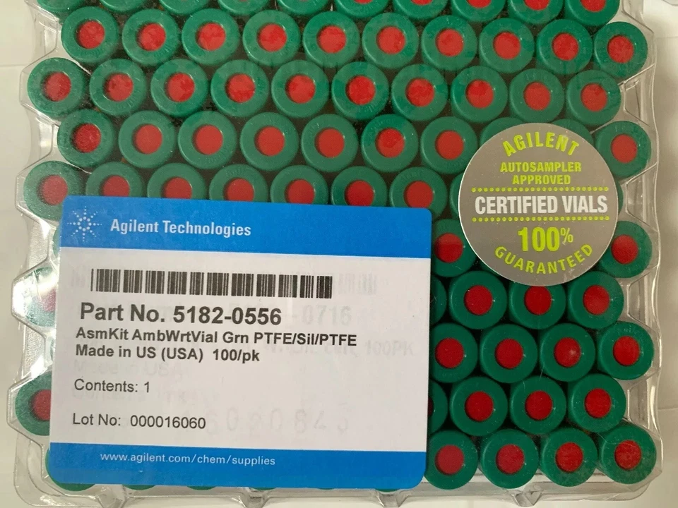 Agilent 2ml HPLC/GC Screw Top Vials and Caps, Part # 5182-0556 - Brand New - Image 1 of 1