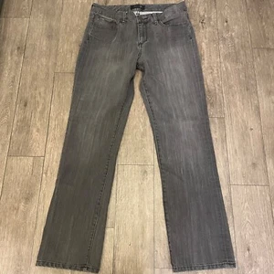 Seven7 Straight Leg Damengröße 10 dunkle Waschung grau Denim Jeans - Bild 1 von 7